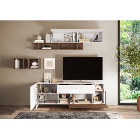 Meuble TV 181 cm PABLO BLANC MERCURE