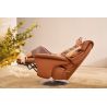 Fauteuil relax manuel en cuir 24 yukon EASYSWING 7417 de la marque HIMOLLA
