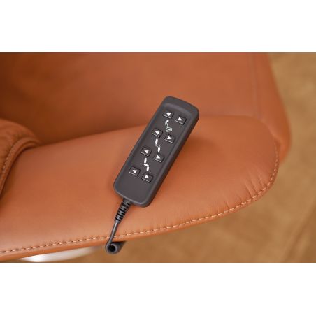 Fauteuil relax électrique 2 moteurs avec lift releveur EASYSWING 7417 en cuir 24 yukonde la marque HIMOLLA