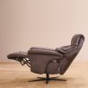 Fauteuil relax électrique 1 moteur EASYSWING 7417 en cuir 27 Dbraun de la marque HIMOLLA