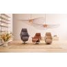Fauteuil relax électrique 2 moteurs avec lift releveur EASYSWING 7417 en cuir 27 Dbraun de la marque HIMOLLA