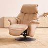 Fauteuil relax manuel EASYSWING 7417 en cuir 22 Pale de la marque HIMOLLA