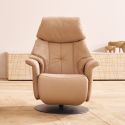Fauteuil relax électrique 2 moteurs avec lift EASYSWING 7417 en cuir 22 Pale de la marque HIMOLLA