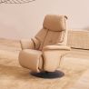 Fauteuil relax électrique 2 moteurs avec lift EASYSWING 7417 en cuir 22 Pale de la marque HIMOLLA