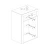 Commode 3 tiroirs BURGA BETON 64 cm pour salle de bain en blanc brillant et décor béton