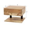 Chevet SHELBY en bois d'acacia avec 1 tiroir et 1 niche