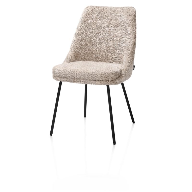 Isaac, chaise - 4 pieds - rough off black - tissu Derby - Henders and Hazel