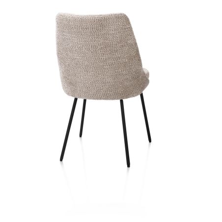 Isaac, chaise - 4 pieds - rough off black - tissu Derby - Henders and Hazel