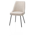 Isaac, chaise - 4 pieds - rough off black - tissu Bellini - Henders and Hazel