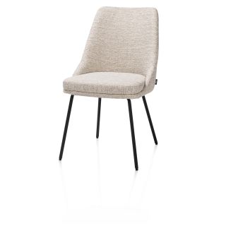 Isaac, chaise - 4 pieds - rough off black - tissu Bellini - Henders and Hazel