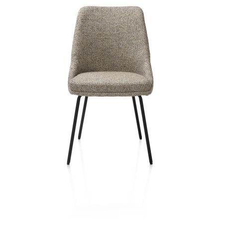 Isaac, chaise - 4 pieds - rough off black - tissu Bellini - Henders and Hazel