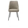 Isaac, chaise - 4 pieds - rough off black - tissu Bellini - Henders and Hazel