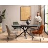 Isaac, chaise - 4 pieds - rough off black - tissu Bellini - Henders and Hazel