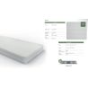 Lit Boxspring fixe FJORD en tissu Wind avec tête de lit Oskar 110 cm