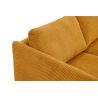 Canapé d'angle fixe JOSHUA en tissu velours côtelé jaune