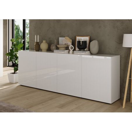 Buffet 241 cm JANEIRO BLANC avec 4 portes