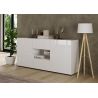 Buffet 181 cm JANEIRO BLANC avec 2 portes et 2 tiroirs