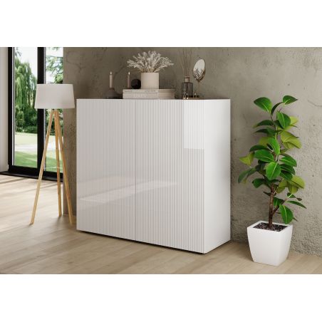 Buffet haut JANEIRO BLANC avec 2 portes