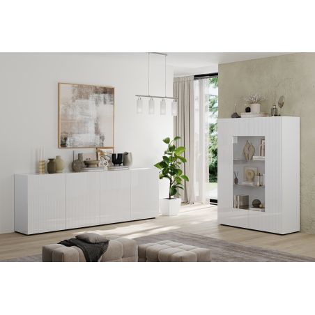 Vitrine 2 portes JANEIRO BLANC