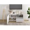 Meuble TV 120 cm JANEIRO BLANC avec 1 porte 1 tiroir et 2 niches