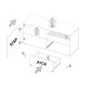 Meuble TV 120 cm JANEIRO BLANC avec 1 porte 1 tiroir et 2 niches