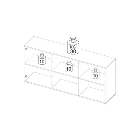 Buffet 181 cm JANEIRO BLANC avec 3 portes
