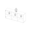 Buffet 181 cm JANEIRO BLANC avec 3 portes