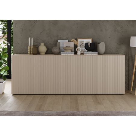 Buffet 241 cm JANEIRO CACHEMIRE avec 4 portes