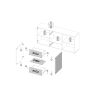Buffet 181 cm JANEIRO CACHEMIRE avec 2 portes et 2 tiroirs