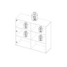 Buffet haut JANEIRO CACHEMIRE avec 2 portes