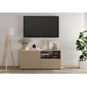 Meuble TV 120 cm JANEIRO CACHEMIRE avec 1 porte 1 tiroir et 2 niches