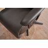 Fauteuil relax manuel EASYSWING 7357 en cuir 35 Onyx de la marque HIMOLLA