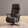 Fauteuil relax électrique releveur 2 moteurs EASYSWING 7357 en cuir 35 Onyx de la marque HIMOLLA