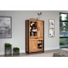 Vitrine MABEL avec 1 porte vitrée, 2 portes pleines, 1 tiroir et 3 niches