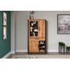 Vitrine MABEL avec 1 porte vitrée, 2 portes pleines, 1 tiroir et 3 niches