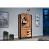 Vitrine MABEL avec 1 porte vitrée, 2 portes pleines, 1 tiroir et 3 niches