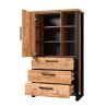 Buffet haut MABEL avec 1 porte pleine, 3 tiroirs et 3 niches