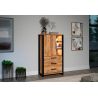 Buffet haut MABEL avec 1 porte pleine, 3 tiroirs et 3 niches