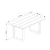 Table 160 cm MABEL en décor bois de manguier