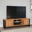 Meuble TV 166 cm MABEL avec 2 portes et 2 niches