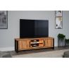 Meuble TV 166 cm MABEL avec 2 portes et 2 niches