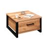 Table basse carrée 80 cm MABEL avec 2 tiroirs