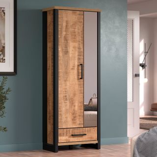 Armoire d'entrée MABEL avec 2 porte et miroir partiel