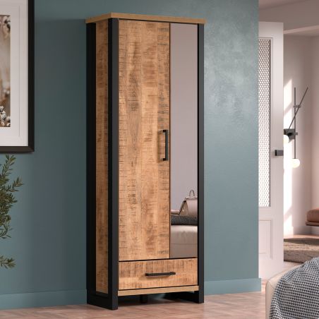 Armoire d'entrée MABEL avec 2 porte et miroir partiel