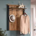 Portemanteau muralMABEL en décor bois de manguier