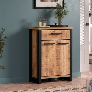 Armoire à chaussures MABEL avec 2 portes et 1 tiroir