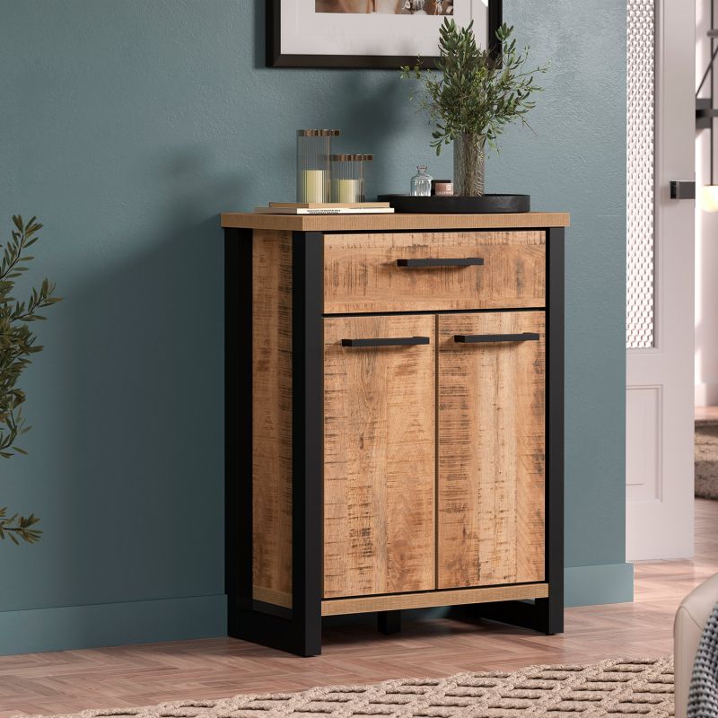 Armoire à chaussures MABEL avec 2 portes et 1 tiroir