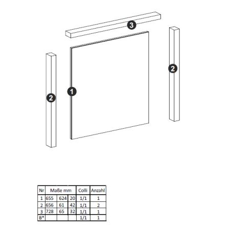 Miroir d'entrée 73 cm MABEL