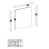 Miroir d'entrée 73 cm MABEL