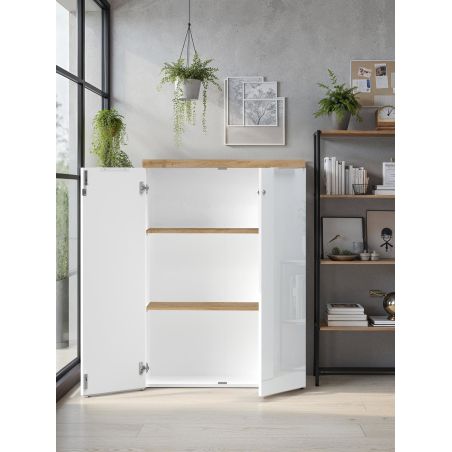 Armoire de bureau 2 portes AURELIA hauteur 115 cm